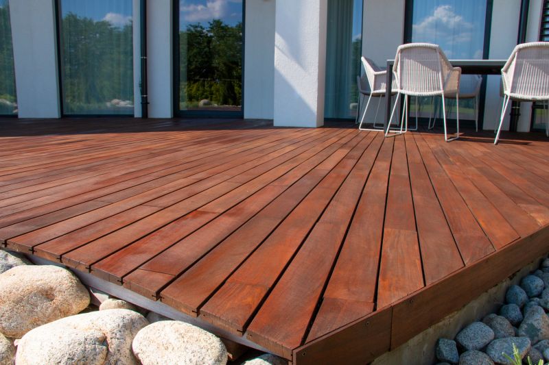 Rustic wooden deck