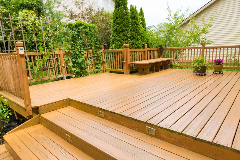 Deck with built-in planters